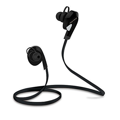 marsboy Wireless Bluetooth Earbuds for Running Bluetooth 4.0 Sports Earphones Sweatproof for Jogging Black