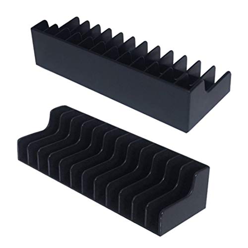TNS-857 2PCS Lightweight Game Card Box Storage Stand CD Disk Holder Video Games Accessories for Nintendo Switch - Black