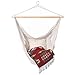 Finether Mesh Hammock Chair Swing, Netted Swing Chair Swing Seat Rope Hanging Chair for Any Indoor or Outdoor Spaces, 300 lbs Weight Capacity,White