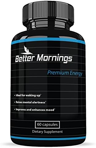 Best Energy Pills - Nootropic Supplement for Focus and Mood with Caffeine & L-Theanine - Clarity and Memory Booster, Study Aid, Vitamins for Energy - 60 Capsules