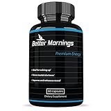 Best Energy Pills - Nootropic Supplement for Focus and Mood with Caffeine & L-Theanine - Clarity and Memory Booster, Study Aid, Vitamins for Energy - 60 Capsules