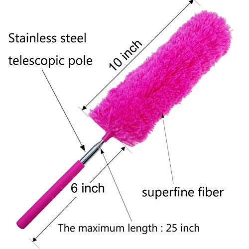 M-jump Telescoping Microfiber Duster Extendable 15.7in to 35.5in - Set of 3 Bendable Brush Washable - //coolthings.us