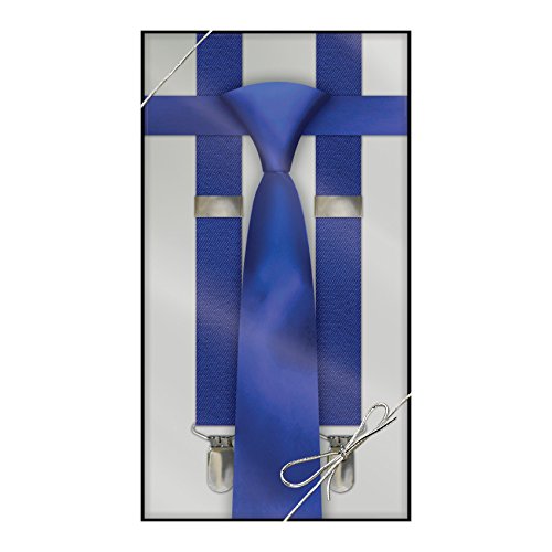 Royal Blue Suspender & Neck Tie Boxed Set