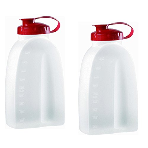 Rubbermaid 725410731145 Servin Saver White Bottle 2 Qt. (Pack of 2), 2