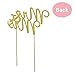 Mr and Mrs Wedding Cake Topper - Premium Gold Metal - Sparkly Wedding or Anniversary Cake Topper - Now Protected in a Box