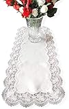 Galleria di Giovanni Dresser Scarf Royal Rose European Antique Lace White Table Runner 34