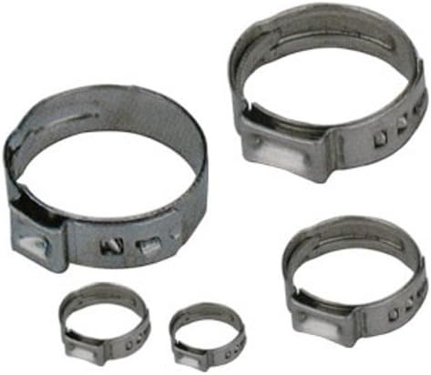 50 Pieces Stainless Steel Single Ear Hose Clamps Size 27.1 mm or 1", Range 23.9-27.1 mm or 0.941" - 1.067"