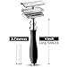 Professional Double Edge Safety Razor -Traditional Twist Open Men Razor Double Edge Blades - Heavyweight Men Shaving Razor with Black Resin Handle