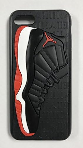 iPhone 6/6s 4.7" Case, Jordan Bred 11s 3D Textured Sneaker Shockproof Protective Grippy Case for Apple iPhone 6 &amp; iPhone 6s (Bred 11s)