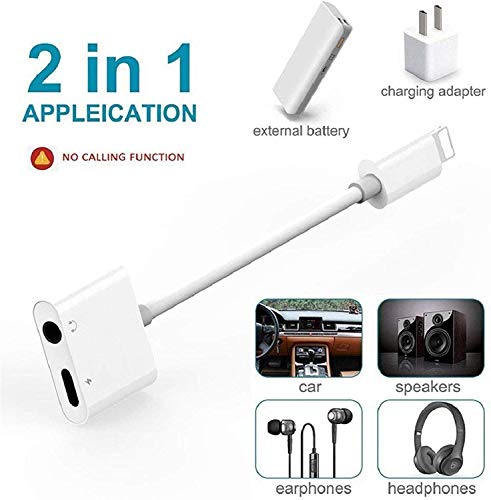 image for Chongshang Headphone Adapter for iPhone 11 pro 3.5mm car Charger Dongl