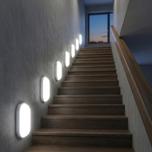 Heyseven Waterproof Outdoor LED Ceiling Light IP54 20 W 2000 LM, Natural White Wall Lamp 4000 K, Lights for Outdoor/Indoor Garden, Bathroom, Kitchen, Garage, Stairs, Hallway and Basement – 2 Pieces