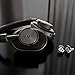 Master & Dynamic MW60G1 MW60 Wireless Bluetooth Foldable Headphones - Premium Over-The-Ear Headphones - Noise Isolating - Portable, Gunmetal/Black Leather