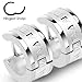 SER-0013 Pair of 316L Stainless Steel Hinged Hoop Earring with Roman Numeric Engrave