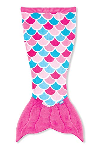 Fin FunFin Fun Mermaid Tail Blanket Kids, Girls and Boys - Cuddle Tails - Perfect Birthday Kids, Pink Dream
