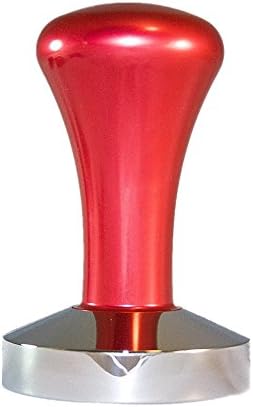 51mm/57.5mm Premium Quality Calibrated Espresso Tamper, Choose your types, Solid Heavy Stainless Steel Espresso Press Flat Base.(Blue Red Purple Black) (57,5MM, red)