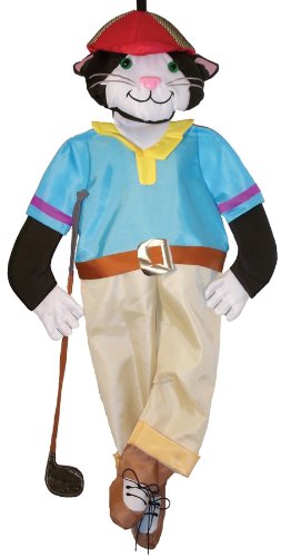 In the Breeze Cool Cat Golfer Wind Friend 3D Windsock