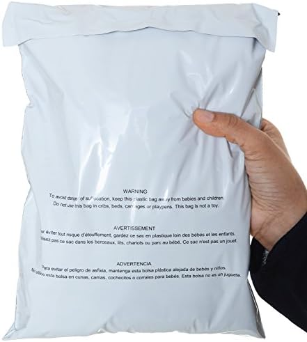 100 pcs 6x9 Self Adhesive Poly Mailers Shipping Mailing Plastic Envelopes Bags with suffocation warning, 2 Mil, Strong Glue
