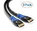 Aurum Ultra Series - High Speed HDMI Cable With Ethernet (15 Ft) - Supports 3D & Audio Return Channel [Latest Version] - 15 Feet 3 pack