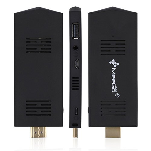Meegopad T02 Ubuntu 14.10 Linux Version,Pocket Intel Compute Stick, Intel Z3735F Atom Quad Core 64bit CPU, 2gb Ram, 32gb Storage, HDMI Port, Bluetooth 4.0, Wifi, Mini PC(Black)