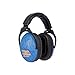 Pro Ears ReVO Passive Ear Muffs, Perfect for Children & Adults with Smaller Heads, NRR 25, Comfortable Fit w/Proform Leather Cushions, Ideal for Hunting, Concert, Racing, USA-Made, Blue Diamond Plate