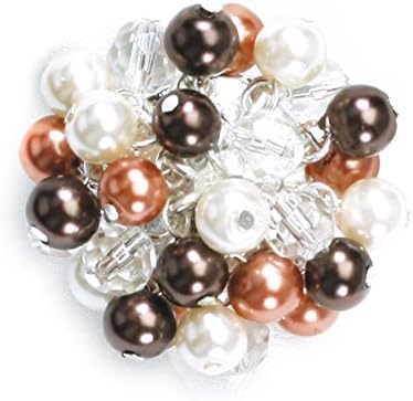 Seasons Jewelry Copper Bauble Pearl Stretch Ring