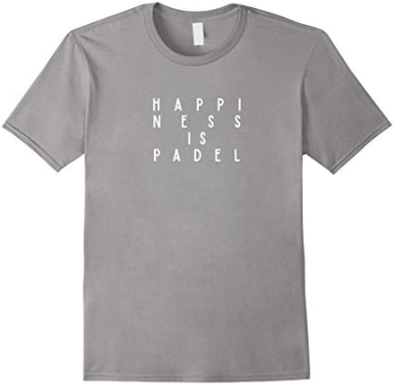 Mens Happiness Is Padel T Shirt Small Slate