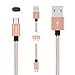 Micro USB Cable, 2Pack 10FT Nylon Braided Tangle-Free High Speed Charging Cord for Samsung, Nexus, LG, Motorola, Android Smartphones and More-[Golden+Silver]