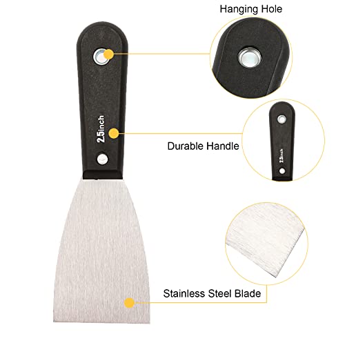 7 PCS Drywall Tools,Putty Knife Scraper Tool,Stainless Steel Paint Scraper Spackle Knife,Drywall