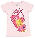 Shopkins Big Girls Shopkins T-Shirt (EXTRA SMALL (4/5), Light Pink-XOX Lippy Lips)