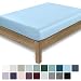 California Design Den 400 Thread Count 100% Cotton 1 Fitted Sheet, Long - Staple Combed Pure Natural Cotton Sheet, Soft & Silky Sateen Weave (Twin XL, Aero Blue)