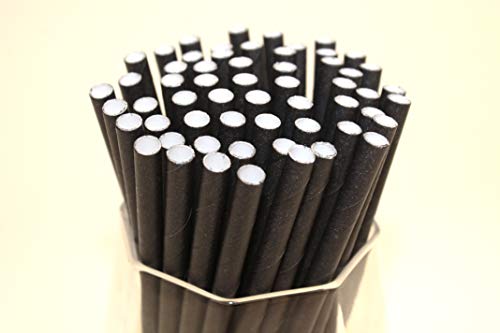 Schwarz Cocktail-Strohhalme (6mm x 140mm) - 500 Stück - Premium Trinkhalme, Biologisch Abbaubar, Umweltfreundlich… – Bild 4