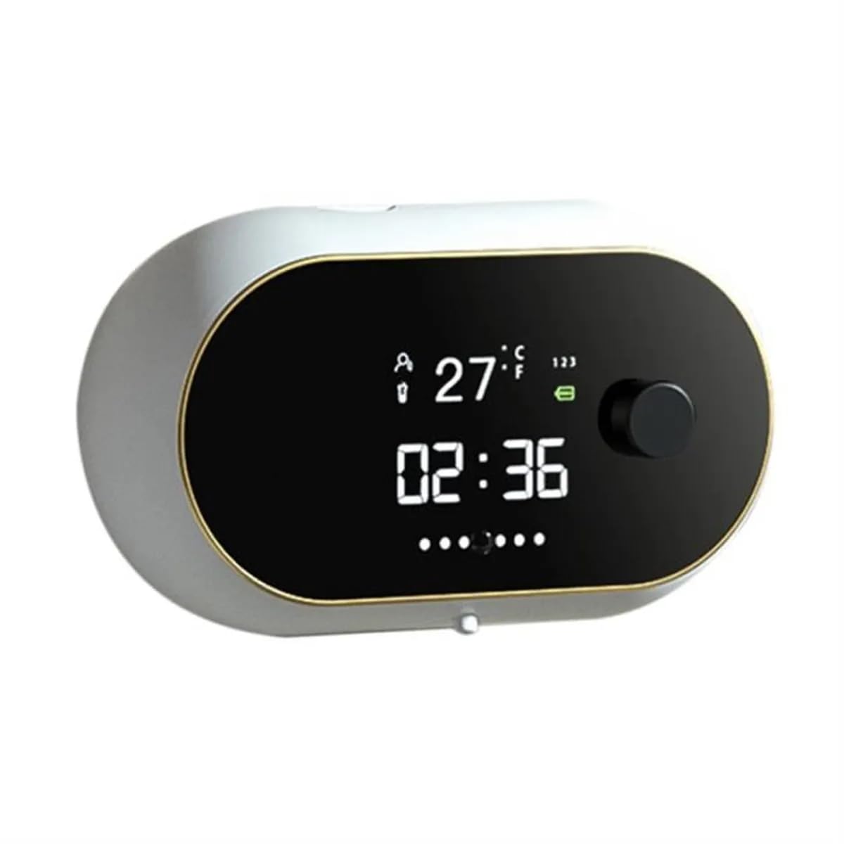 Automatic Foam Soap Dispenser with Non-Contact Sensor Wall and No Drilling with LCD Display Stylish and Pro for Bathroom Foam Pusher Kitchen Business School (White)