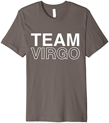 Men's Team Virgo T-Shirt Zodiac Sign August September Birthday 2XL Asphalt