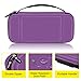 Fintie Carry Case for Nintendo Switch – [Shockproof] Hard Shell Protective Cover Portable Travel Bag w/10 Game Card Slots and Inner Pocket for Nintendo Switch Console Joy-Con & Accessories, Purplethumb 3