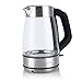 Cusimax 7-Cup BPA-free Glass Electric Kettle, UK Strix LED Illuminating Cordless Water Kettle with Auto Shut-off & Boil-dry Protection, CMWK-150G