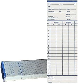AT-2500 time cards, pack of 300