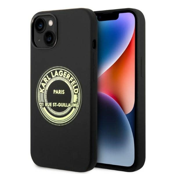 CG MOBILE Karl Lagerfeld KLHCP14MSRSGRCK Hard Case for iPhone 14 Plus 6.7 Inch Black/Blue