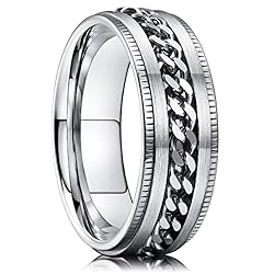 King Will INTERTWINE 8mm Spinner Ring Silver