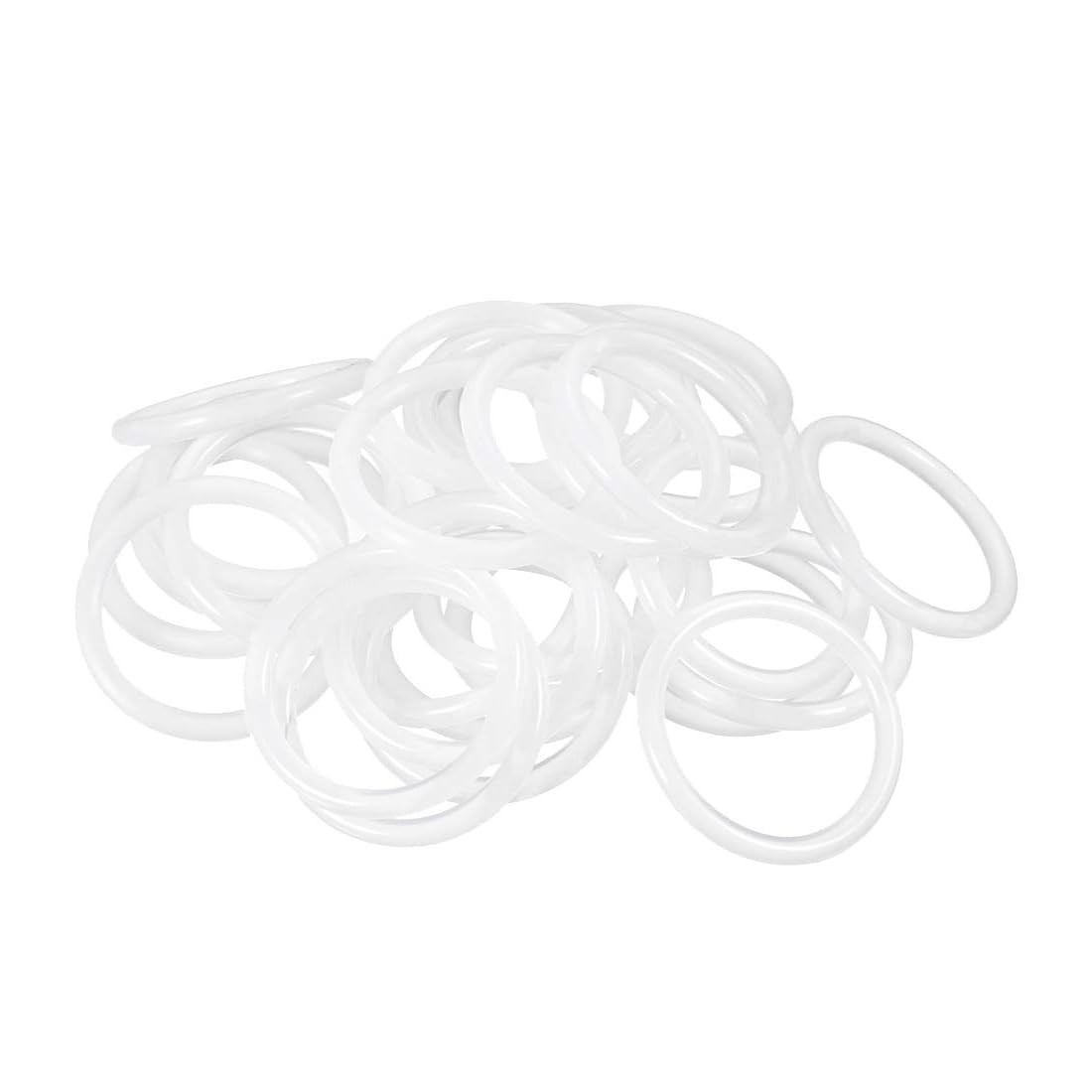 TOP-VIGOR 30Pcs Silicone O Rings, 30mm OD 23.8mm ID 3.1mm Width O Rings Sealing Gasket for Plumbing Washer Seal & Auto Quick Repair, White