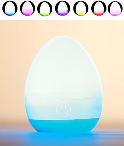 DIY Egg Lamp, Hkim Waterproof Portable Graffiti Eggshell Night Light USB Rechargeabl Mood Lamp with 7 Color Household for Adults and Children