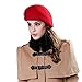 Voberry®Women's Korean French Beret Beanie Warm Pillbox Hat Cap (Red)