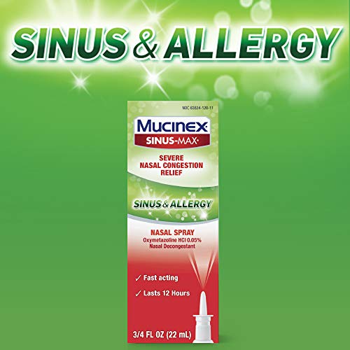 Mucinex SinusMax Nasal Spray for Sinus & Allergy (.75 oz Bottle), Fast