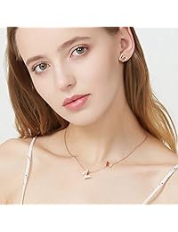 WDSHOW Aretes de oro esmerilados con forma de mariposa rosa de 18 K para niña o mujer