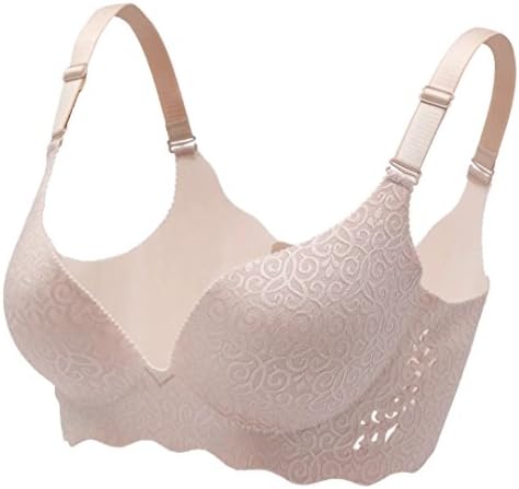 Wire Free Women Vest Bra Brassiere for Plus Size Ladies-90C=40B-complexion