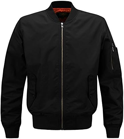 CROTI Men's Flight Jacket Bomber Jackets Lightweigh Coat Windproof Waterproof Outwear