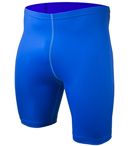 Men's Spandex Exercise Compression Workout Shorts Royal X-Large