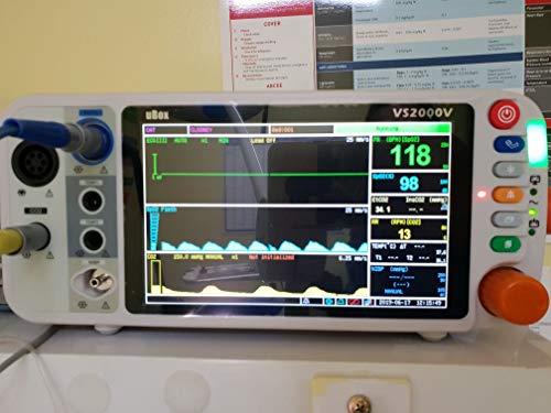 VS2000V Veterinary 7.1" Vital Signs Monitor with ECG, SPO2, NIBP,Temp, RESP, PR