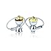 Maycom Little King & Little Queen Couple Keychain Creative Fashion Key Chain Ring Keyring Keyfob