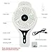 Welltop Mini Handheld USB Misting Fan with Personal Cooling Mist Humidifier Rechargeable Portable Mini Misting Cooling Fan for Home Office and Travel (White)
