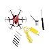JJRC H20 Nano Hexacopter 2.4G 4CH 6Axis Headless Mode RTF RC Quadcopters with 4 LED lights and 2 batteries Red (Red)